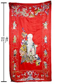 Chinese Brocade & Silk with Embroidery of Lao-Tze
