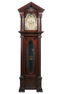 Herschede Mahogany Tall Case Grandfather Clock