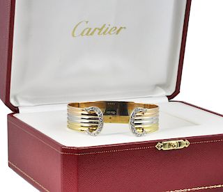 Cartier Tri-Color 18kt Trinity Diamond Bracelet