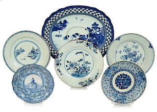 6 Pcs. Assorted Chinese Blue White Porcelain