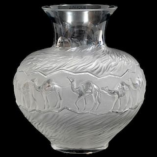 Lalique Crystal Ghardaia Camel Vase