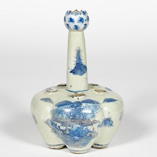 Chinese Blue & White Porcelain Tulip Vase