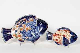 Two, 19th Century Japanese Imari Fish Plates