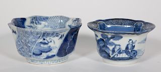 Two, Blue & White Japanese 19th Century Arita Bowl