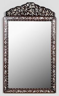 Anglo-Indian MOP Inlaid Hardwood Mirror