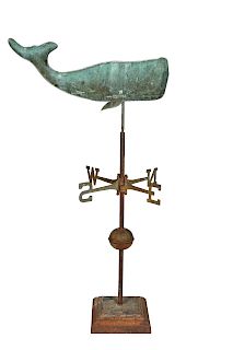 Copper Whale & Directional Weather Vane