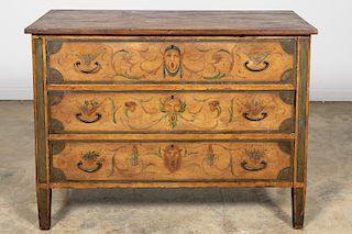 Italian Neoclassical Style Polychrome Chest