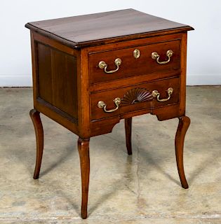 19th C. Italian Two Drawer Fruitwood Chest