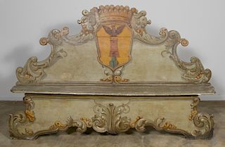 18th C. Italian Baroque Cassapanca Bench