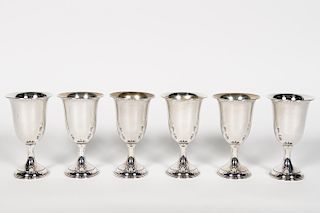 Six, Manchester Silver Co. Sterling Water Goblets