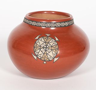 Santa Clara Redware Vase, Lois & Derek Gutierrez