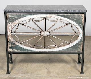 Iron & Marble Architectural Fragment Console Table