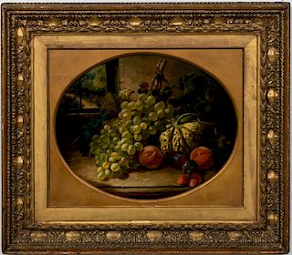 American School Still Life with Grapes, Oil