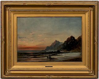 James Hamilton "Coastal Cliffs" Oil On Canvas