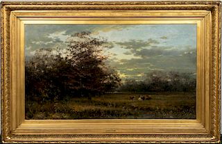Arvid M. Lindstrom, Oil on Canvas Landscape