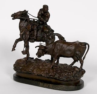 After Vassili Grachev "Cattle Thief" Bronze Figure