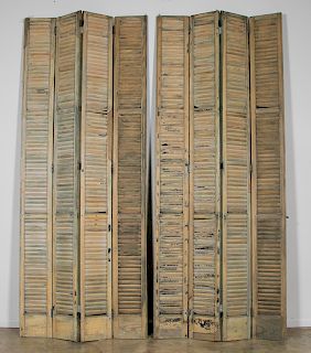 Set of Eight Monumental 19th C. French Shutters