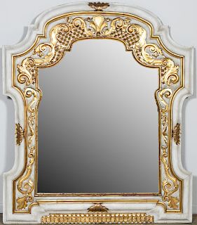 19th C. French Grand Scale Parcel Gilt Mirror