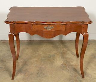 19th C. French Louis XV Style Walnut Side Table
