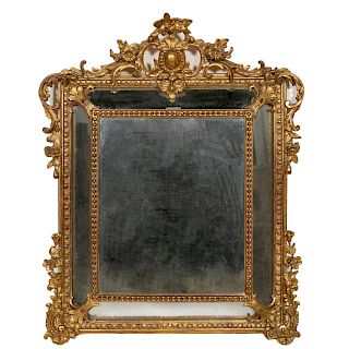 Fine French Regence Style Gilt Cushion Mirror