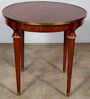 Louis XVI Style Inlaid Ormolu Mounted Side Table