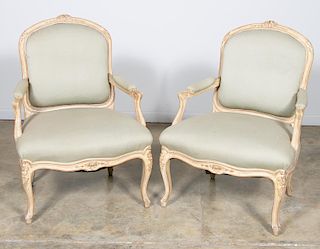 Pair of Louis XVI Style Carved French Chairs