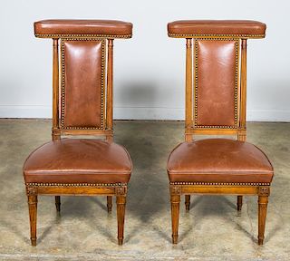 Pr., French Louis XVI Style Prie Dieu Chairs