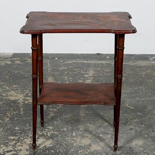 Art Nouveau Galle Marquetry Inlaid 2-Tiered Table