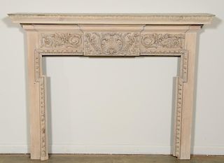 English Georgian Style Painted Fireplace Mantel