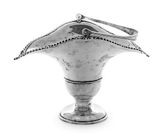 An American Silver Flower Basket
