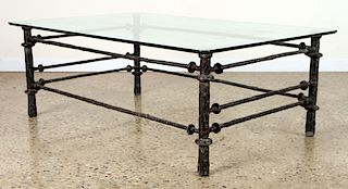 IRON COFFEE TABLE MANNER OF DIEGO GIACOMETTI