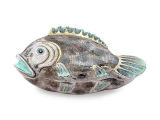 A Chinese Export Porcelain 'Fish' Tureen and Cover