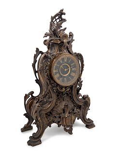 A French Bronze Mantel Clock