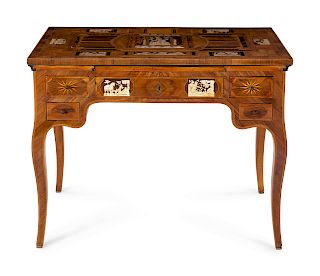 A German or Italian Marquetry Writing Table