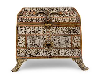 A Mamluk Revival Mixed Metals Box