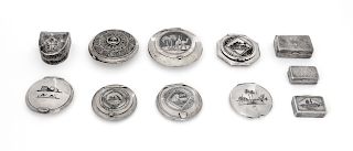 Eleven Iraqi Silver Items 
 