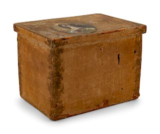 An English Silk Decorated Work Box