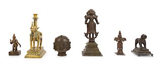 Six Indian Brass and Bronze Articles
