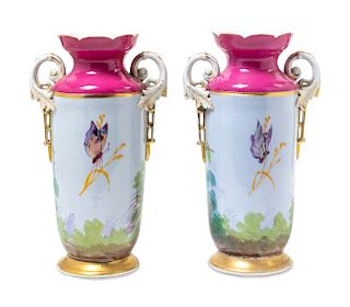 A Pair of Victorian Porcelain Vases
