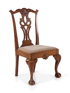 A Chippendale Walnut Side Chair