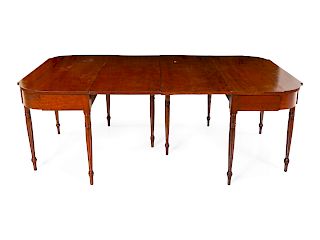 A Federal Cherry Two-Part Drop-Leaf Dining Table