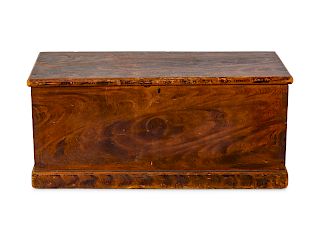 A Federal Molded and Grain-Painted Pine Blanket Chest