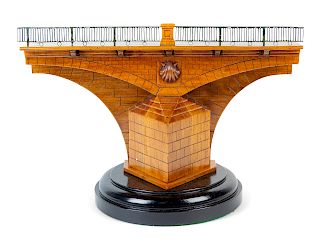 A Stained Beech Model of a Bridge Pier