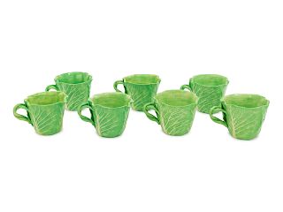 Seven Dodie Thayer Lettuceware Teacups