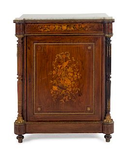 A Napoleon III Marquetry Cabinet