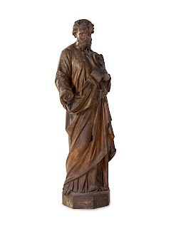 An Italian Terra Cotta Figure of Saint Francis