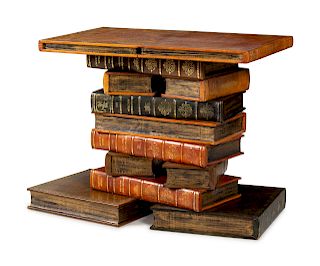 An Italian Faux Book-Form Table