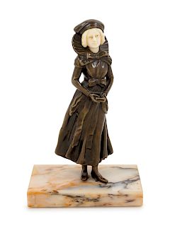 A Continental Bronze Figure
Height 7 1/2 inches. 
