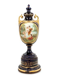 A Vienna Style Porcelain Urn