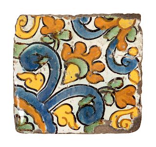 A Mexican Pottery Tile 